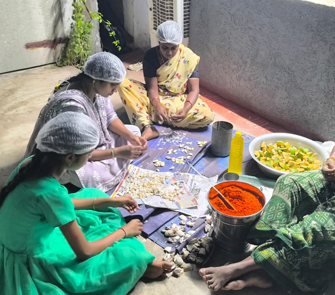 Traditional tiragali stone processing method for pulses